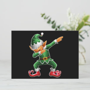 Cartes Pour Fêtes Annuelles Costume de lutin qui fait dab Squad de Noël Xmas