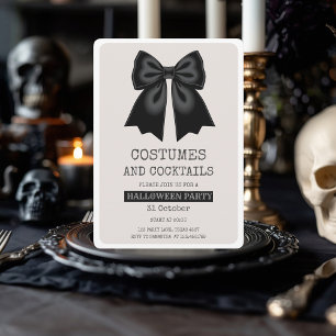 Cartes Pour Fêtes Annuelles Costume d'Halloween élégant et soirée Cocktail