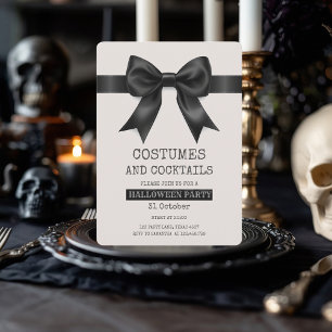 Cartes Pour Fêtes Annuelles Costume d'Halloween élégant et soirée Cocktail