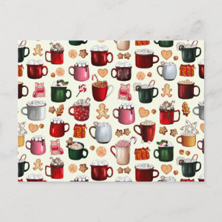 Cartes Pour Fêtes Annuelles Cosy cacao chaud Cabine et soins d'hiver