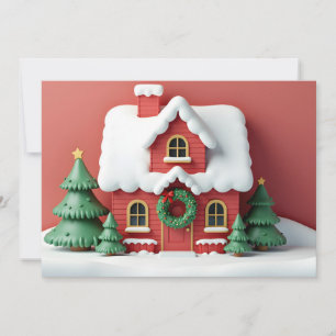 Cartes Pour Fêtes Annuelles Cosy Christmas Cottage Card