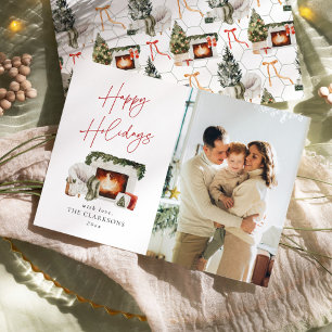 Cartes Pour Fêtes Annuelles Cosy Christmas Holiday Photo