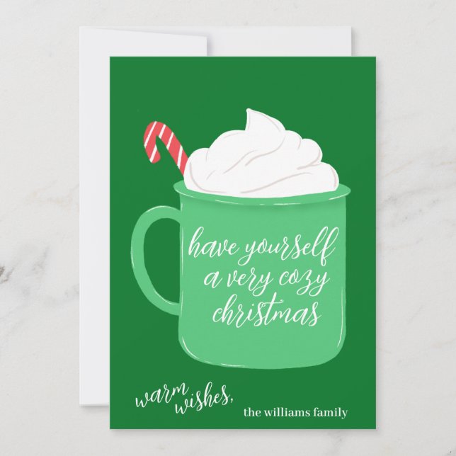 Cartes Pour Fêtes Annuelles Cosy Christmas Mug Photo Christmas Card (Devant)
