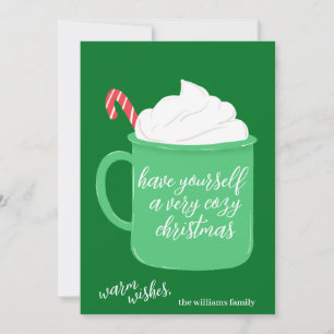 Cartes Pour Fêtes Annuelles Cosy Christmas Mug Photo Christmas Card