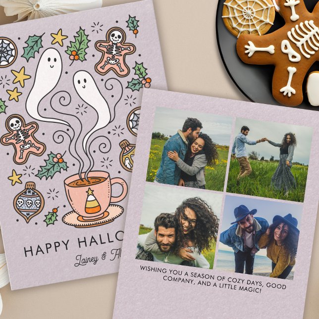 Cartes Pour Fêtes Annuelles Cosy Cute Halloween Noël 4 Photo (Créateur téléchargé)