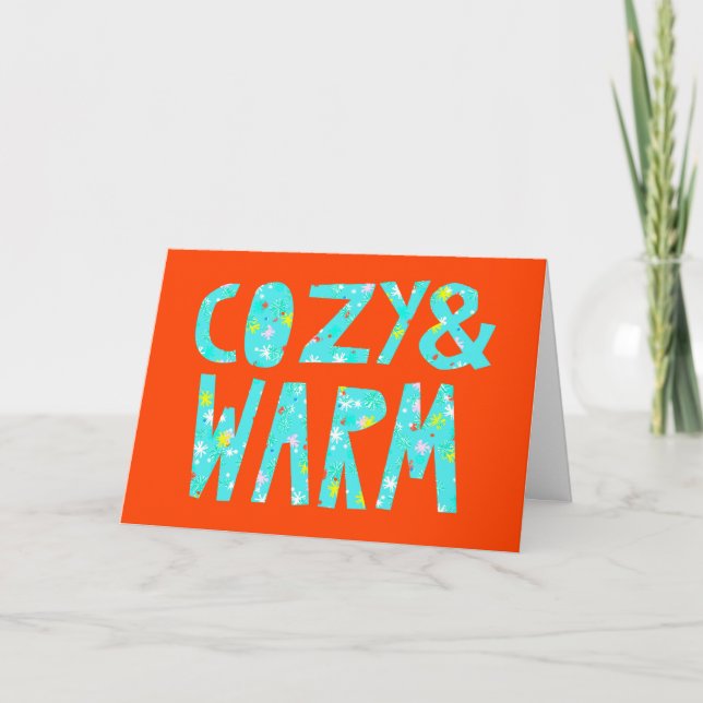 Cartes Pour Fêtes Annuelles Cosy et Chaud (Devant)