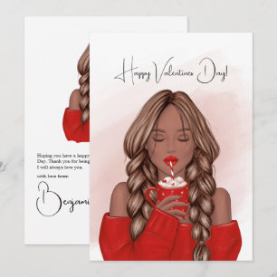 Cartes Pour Fêtes Annuelles Cosy Hot Cocaca Valentines Jour Salutation