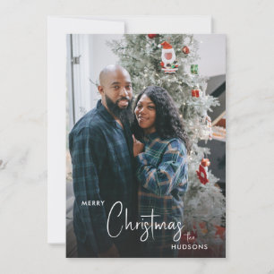 Cartes Pour Fêtes Annuelles Cosy Plaid Joyeux Noël Photo de Noël