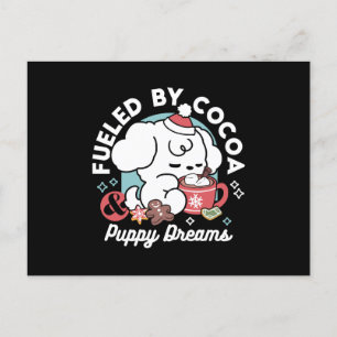 Cartes Pour Fêtes Annuelles Cosy Puppy Dreams - Chocolat chaud et Noël