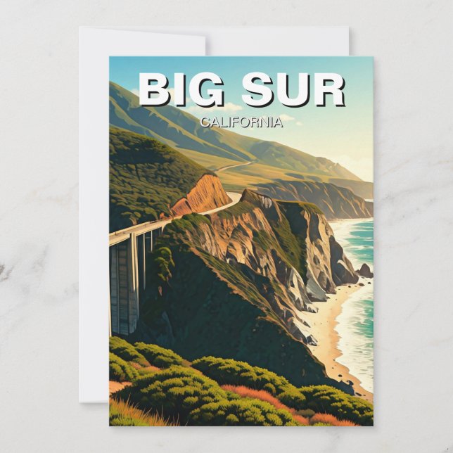 Cartes Pour Fêtes Annuelles Côte centrale de Big Sur Californie (Devant)