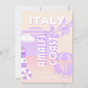 Cartes Pour Fêtes Annuelles Côte d'Amalfi, Art du voyage, Voyage à Preppy, Pas