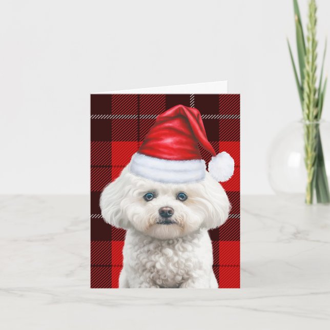 Cartes Pour Fêtes Annuelles Coton de Tulear Chien rouge Vacances Jour de Noël (Devant)