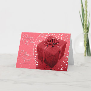 Cartes Pour Fêtes Annuelles Cotravailleur et collégial nuances de Noël rose