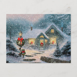 Cartes Pour Fêtes Annuelles Cottage de Noël