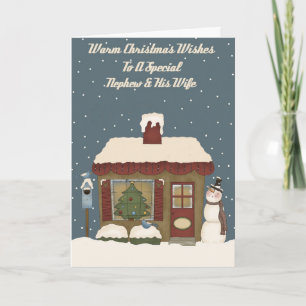Cartes Pour Fêtes Annuelles Cottage De Noël À Une Femme Et Un Néant Spécial