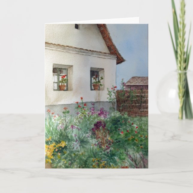Cartes Pour Fêtes Annuelles Cottage Hongrie (Devant)