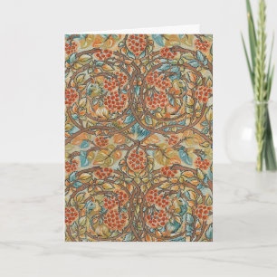 Cartes Pour Fêtes Annuelles Cottagecore Écureuil Floral de style William Morri
