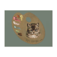 Cottagecore victorien vintage Artiste de chat de N