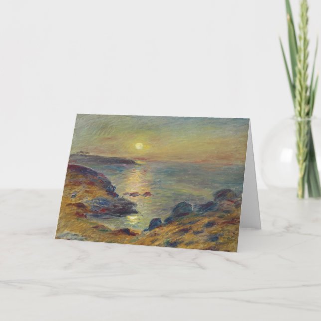 Cartes Pour Fêtes Annuelles Coucher de soleil à Douarnenez (Devant)
