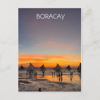 Cartes Pour Fêtes Annuelles Coucher de soleil de Boracay