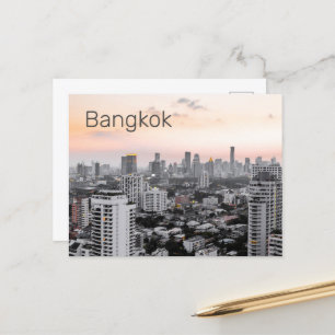 Cartes Pour Fêtes Annuelles Coucher de soleil sur la skyline de Bangkok Panora