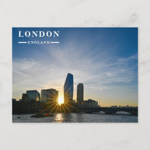 Cartes Pour Fêtes Annuelles Coucher de soleil sur la Tamise à Londres