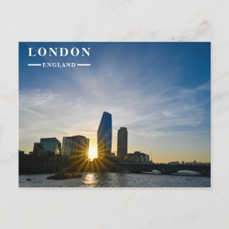 Cartes Pour Fêtes Annuelles Coucher de soleil sur la Tamise à Londres