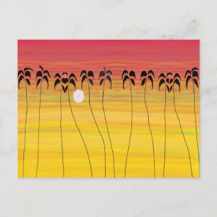 Cartes Pour Fêtes Annuelles Coucher de soleil tropical magnifique