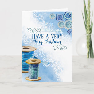 Cartes Pour Fêtes Annuelles Coudre couture cadeaux faits maison boutons de fil