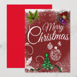 Cartes Pour Fêtes Annuelles Couleur Bourguignonne Classique Joyeux Noël