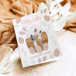 Cartes Pour Fêtes Annuelles Couleur d'aquarelle d'oeuf de Pâques mignonne Scan