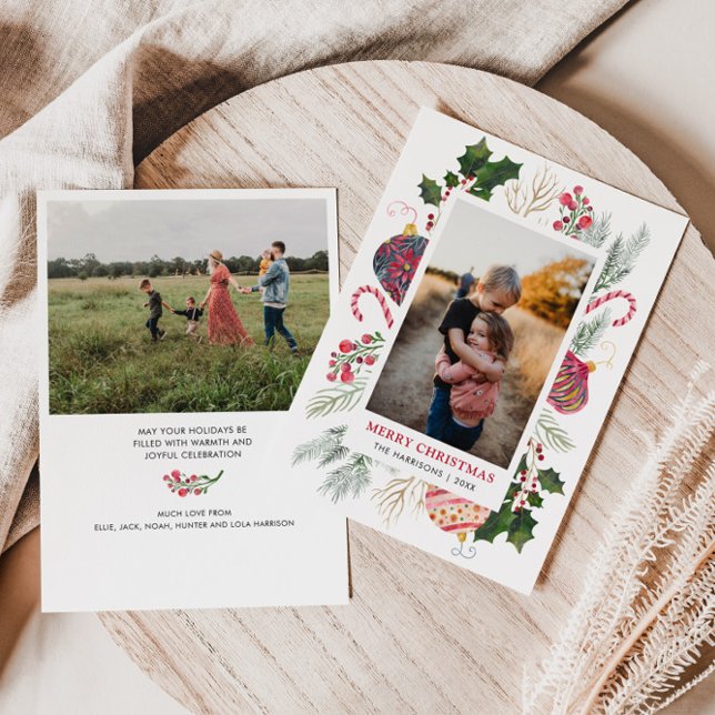 Cartes Pour Fêtes Annuelles Couleur d'eau douce Cadres photo de Noël (Créateur téléchargé)