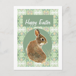 Cartes Pour Fêtes Annuelles Couleur douce Pastel Lapin Couleur douce Aquarelle