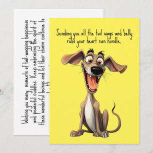 Cartes Pour Fêtes Annuelles Couleur et texte personnalisés, 🐶 fou 🤪 blanc