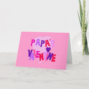 Cartes Pour Fêtes Annuelles Couleurs chaudes Heart Papa's Valentine