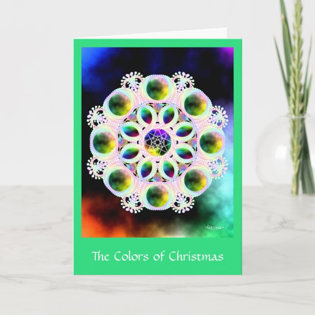 Cartes Pour Fêtes Annuelles Couleurs de Noël (Devant)
