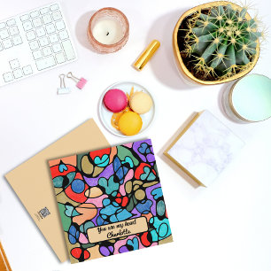 CARTES POUR FÊTES ANNUELLES COULEURS D'EAU NUMÉRIQUE NEUROGRAPHIQUE