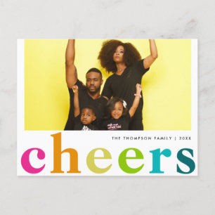 Cartes Pour Fêtes Annuelles Couleurs vives contemporaines Chevaucher photo du 
