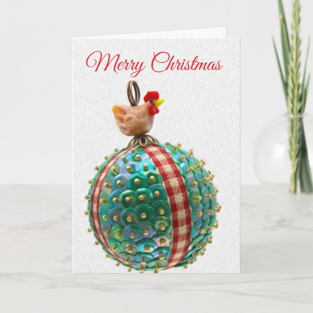 Cartes Pour Fêtes Annuelles Country Chicken Christmas Card (Devant)