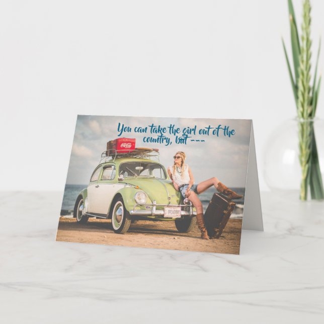 CARTES POUR FÊTES ANNUELLES COUNTRY GIRL BIRTHDAY CARD (Devant)