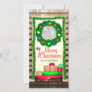 Cartes Pour Fêtes Annuelles Country Joyeux Noël Porte