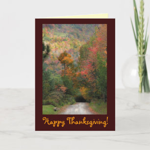Cartes Pour Fêtes Annuelles Country Road Thanksgiving