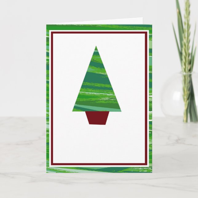 Cartes Pour Fêtes Annuelles Coupe-circuit d'arbre de Noël (Devant)