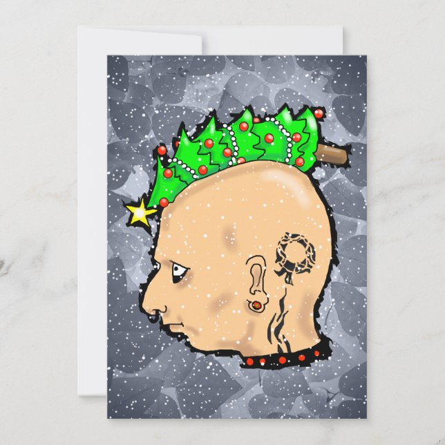 Cartes Pour Fêtes Annuelles COUPER PUNK NOËL par Slipperywindow (Devant)