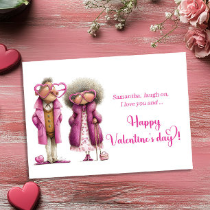 Cartes Pour Fêtes Annuelles Couple d'amour coloré et sarcastique pour la Saint