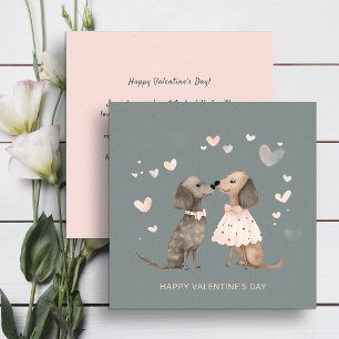 Cartes Pour Fêtes Annuelles Couple de chiens mignons Saint Valentin
