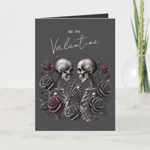 Cartes Pour Fêtes Annuelles Couple de squelettes gothiques Saint-Valentin roma