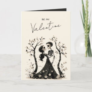 Cartes Pour Fêtes Annuelles Couple de squelettes gothiques Saint-Valentin roma