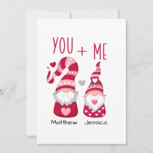 Cartes Pour Fêtes Annuelles Couple Gnome Valentine
