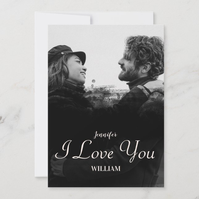 Cartes Pour Fêtes Annuelles Couple personnalisé Photo Joyeuse Saint-Valentin (Devant)